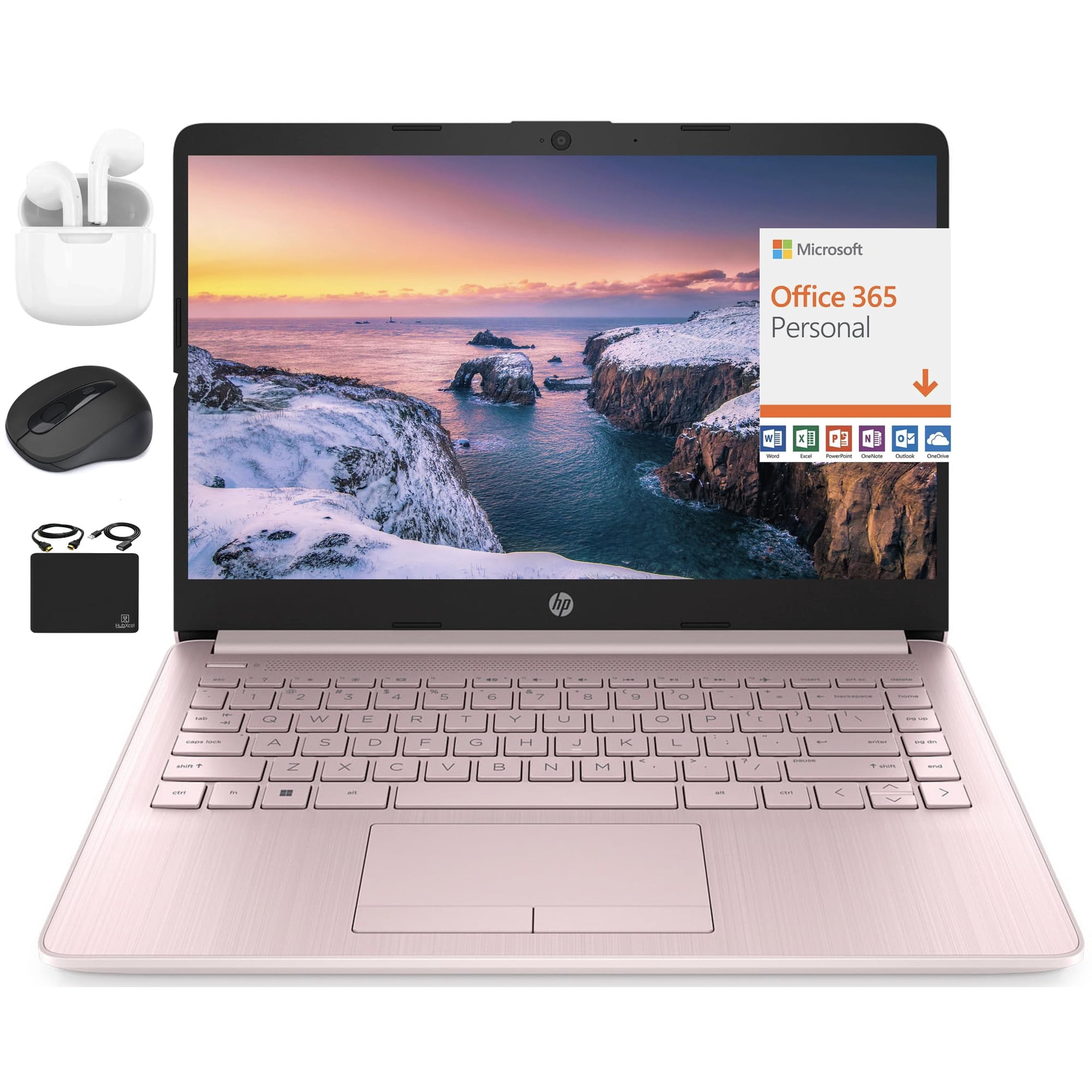 Laptop Hp New 14" Hd Intel Celeron 8 Gb 192 Gb Rosa