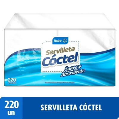 Servilletas Cóctel 23X24 Cm 220 Un Lider