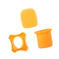 Magideal - Cubierta De Esponja De Anillo Antideslizante Accesorios De Micrófonos De La Esponja De La Varilla Inferior Cubierta De Parabrisas De Micrófono Para El Naranja