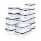 thumbnail image 2 of Recipiente de almacenamiento de alimentos FOOYOO 32 piezas con tapas sin BPA, 2 of 6