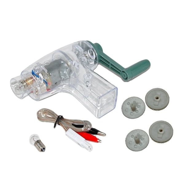Kit de laboratorio STEM con generador de corriente continua de 6 V con manivela manual Sci-Supply