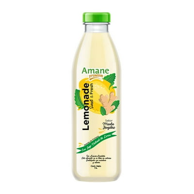 Limonada Sabor Menta Jengibre Sin Zúcar Añadida 1 L Amane