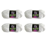 Magideal - Conjunto De 4 Rollos De Hilo Que En La Oscuridad Para Manualidades Blanco