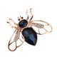 thumbnail image 2 of Crystal Rhinestone Bee Broches Hijab Pins Para Mujer Joyería Regalo Azul, 2 of 3