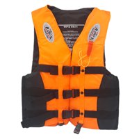 Ioensy - Chaqueta De Natación Equipo Deportivo Chaleco Salvavidas Portátil Para Navegación A La Deriva Navegación L Naranja