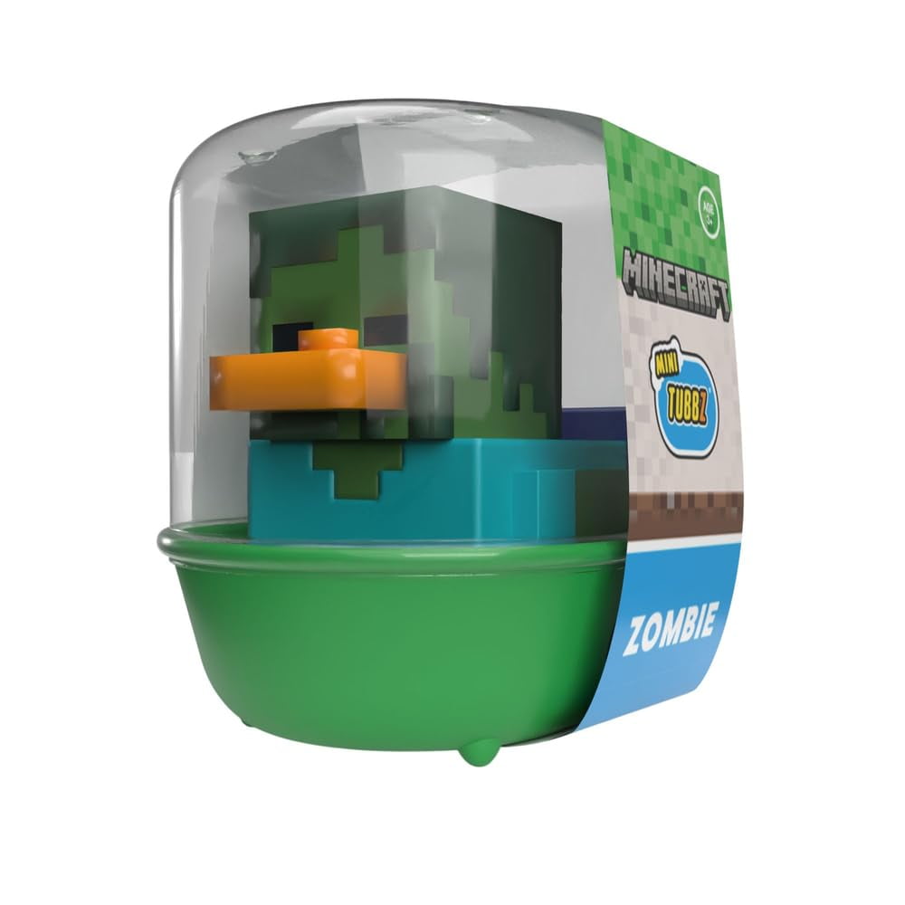 Figura Tubbz Mini Minecraft Zombie Pato De Goma 5 Cm