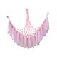 thumbnail image 5 of Juguete Creativo Hamaca Montado En La Pared Soporte De Juguete Para Ni?os Con Decoración De Borlas 107cmx107cmx140cm Rosa, 5 of 5