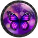 thumbnail image 1 of Perillas de gabinete mariposa morada Artinhand, paquete de 4, 1 of 7