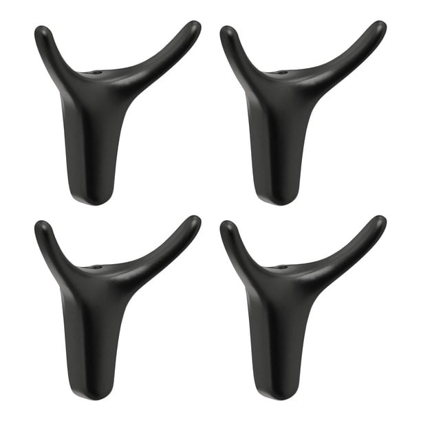Perchero de Pared, Gancho de Zinc, Perchero para Sombreros, Gancho Individual, Ganchos de Pared con Diseño de Cuerno para Entrada, Baño, Dormitorio Negro 4
