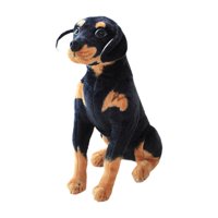 Magideal - Juguete De Simulación De Perro, Animal Relleno, Modelo De Perro, Colección De Pie, Juguete De Peluche Realista Para Navidad, Decoración De Halloween 50Cmx35Cm