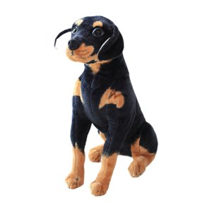 Magideal - Juguete De Simulación De Perro, Animal Relleno, Modelo De Perro, Colección De Pie, Juguete De Peluche Realista Para Navidad, Decoración De Halloween 50Cmx35Cm
