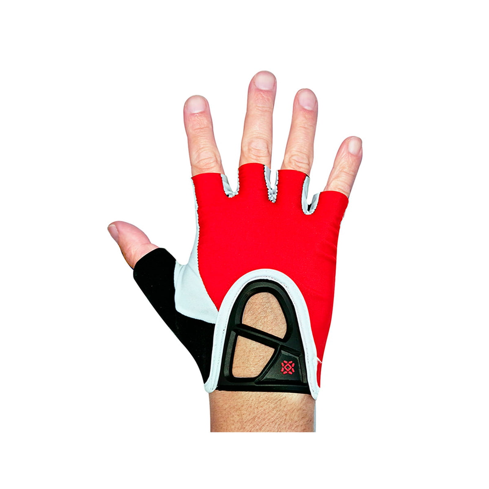 Snix - Guante Corto Ciclista Sx-10220 Rojo Blanco Talla L