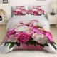 thumbnail image 1 of Peony Flower Print bedding Includes One Duvet Cover And Two Pillowcases Without Filling for Bedroom Hotel Guesthouse And Dormitory Use Soft And Elegant Design w, 1 of 1