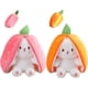thumbnail image 1 of 2 conejitos de Pascua de peluche, reversibles, con forma de zanahoria y fresa, con cremallera, orejas grandes, suave, regalo de cumpleaños para niños y niñas., 1 of 7