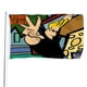 thumbnail image 1 of Johnny Bravo Bandera impresa con temática, regalo perfecto para fanáticos, amigos y familiares, y adecuada para actividades al aire libre e interiores, decoraciones de fiesta. 90 cm × 150 cm., 1 of 6