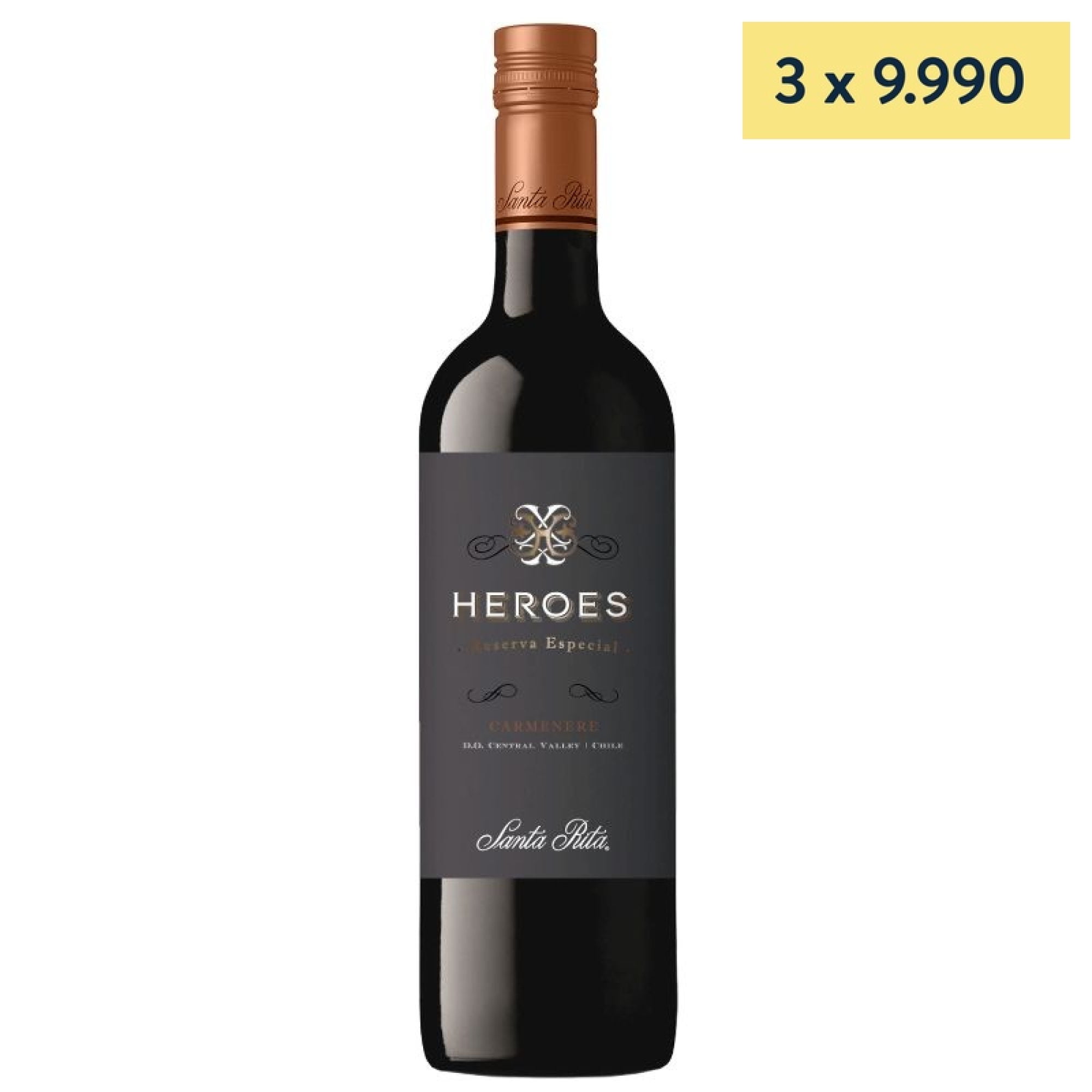 Vino Tinto Carmenere Reserva Especial 13° Botella 750 cc Heroes