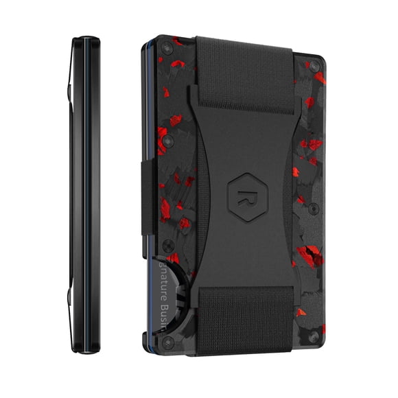 Wallet The Ridge Slim, minimalista, compacta, con tecnología RFID, forjada en forma