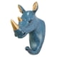 thumbnail image 4 of Gancho De Pared Multifunción Ropa Sombrero Rack Key Holder Resina Animal Rhinoceros, 4 of 5