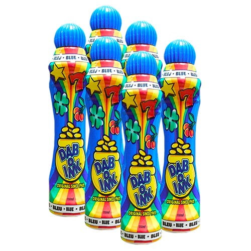 Marcador de Bingo Dab-O-Ink 110 ml Azul - Paquete de 6