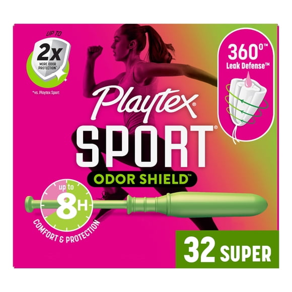 Tampones Playtex Sport Odor Shield, superabsorbentes, 32 unidades