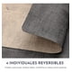 thumbnail image 3 of Set 4 Individuales Ecocuero Impermeables Antimanchas Reversibles Blanco con negro, 3 of 9