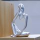 thumbnail image 5 of Estatua De Estatuilla De Escultura De Pensador De Resina De 3 Piezas Para Decoración De Estantería De Mesa, 5 of 5