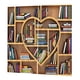 thumbnail image 2 of 2 Paneles Impresión Digital Con Aislamiento Térmico Cortinas 3D Librería Corazón, 2 of 5