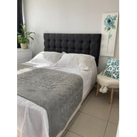 Genérico - Piecera De Cama Polar Con Tela Reversible - Gris