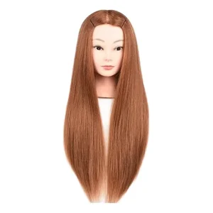 Linastore - Cabeza Tecnica Sintetic 60 Cm De Largo Con Soporte Incluido Cafe Claro