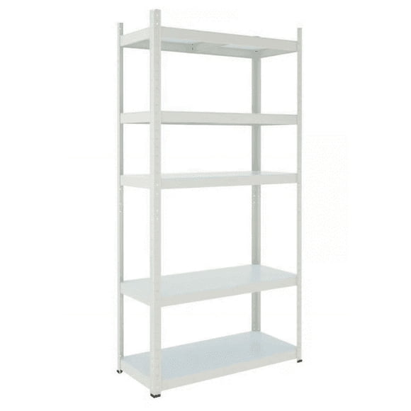Estante Metálico 180x90x40 Blanco bandeja metálica - 5 niveles