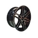 thumbnail image 2 of Juego de Llantas 13x6 4x100/4x114.3 Et25 black machined+red undercut+chrome rivets H2747, 2 of 4