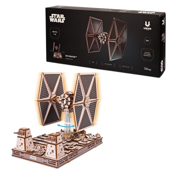 Rompecabezas 3D UGEARS TIE Fighter Star Wars Kit Mecánico