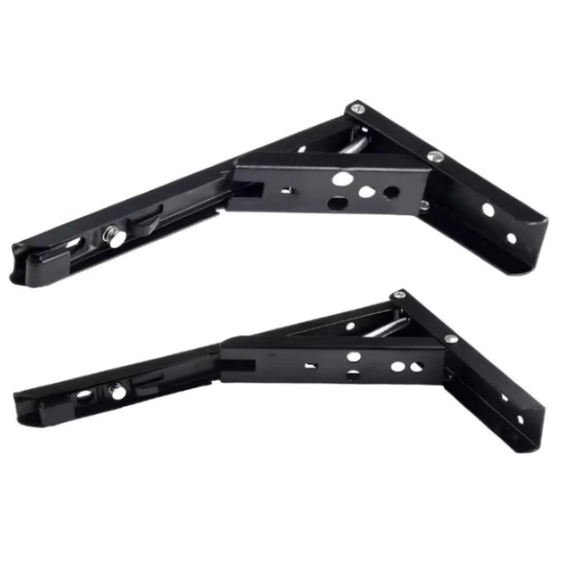 Dmc - Escuadras Repisa Plegable 10" 25cm 2unidades Negra Metalica Tfx