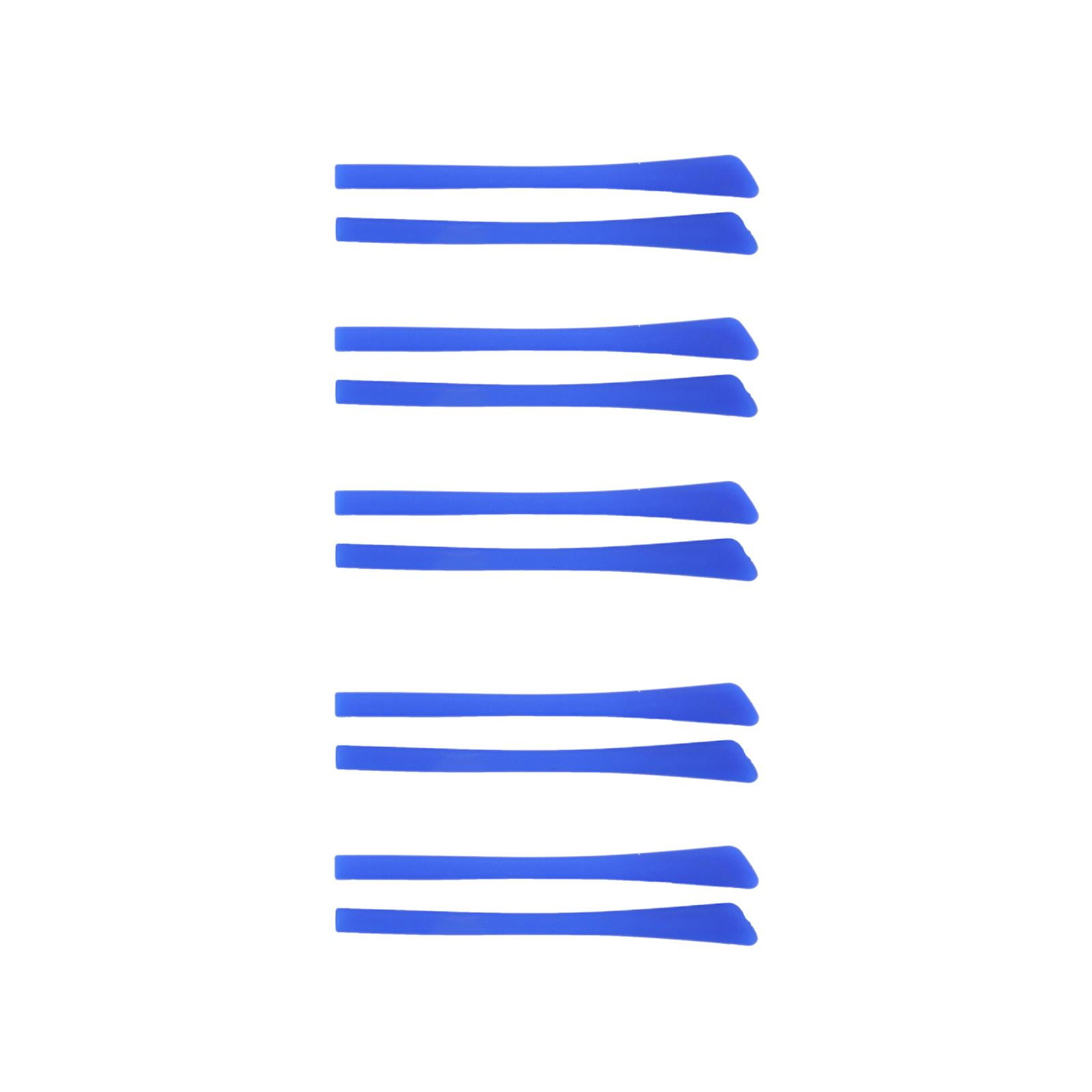 Magideal - 10x Anteojos De Silicona, Puntas De Patillas Antideslizantes Tubos De Calcetín Puntas De Repuesto Comodidad Para Patas De Anteojos De Metal Fino , Azul
