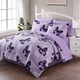 thumbnail image 1 of Bed In A Bag Full queen Size 8 Piezas Con Forma De Mariposa Morada, 1 of 7
