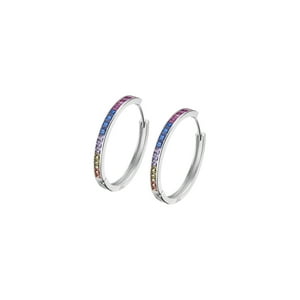 Aros Lp3396-4/8 Lotus Silver Mujer Hoops