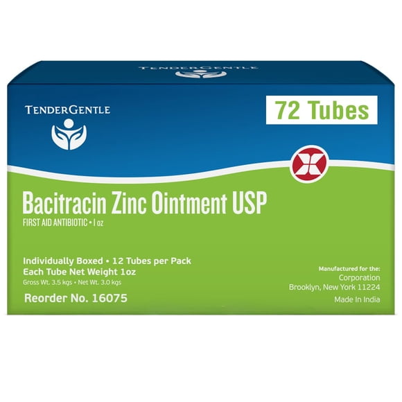Pomada antibiótica TenderGentle Bacitracina Zinc 72 x 28 g