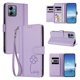 thumbnail image 2 of Funda Cartera Trébol para Motorola Moto G Power 2025 con Ranuras Tarjetas y Carga Inalámbrica Morado claro, 2 of 6