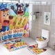 thumbnail image 1 of Sheriff Labrado-theme 4-Piece Shower Curtain Set with Rugs, Waterproof Bathroom Decor Set Includes Bath Mat, U-Shaped Rug, Toilet Lid Cover and Curtain with Hooks, 1 of 6