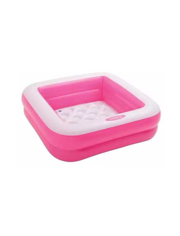 Genérico - Piscina Inflable Cuadrada Rosada