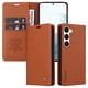 thumbnail image 1 of Funda Billetera de Cuero para Samsung Galaxy S23 Plus con Tarjetero y Soporte - Tapa Magnética Marrón, 1 of 6