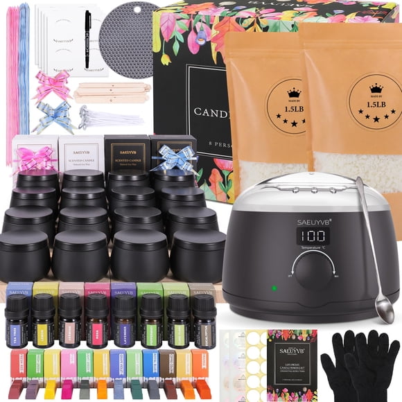 Kit De Fabricación De Velas Con Placa Calefactora Para Adultos Con Suministros