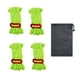 thumbnail image 3 of 4 Piezas Cuerdas Reflectantes para Escalar Cuerdas de Escalada Resistentes con Bolsa de Almacenamiento Cuerdas para Campamento Cordones para Tienda de Verde, 3 of 5