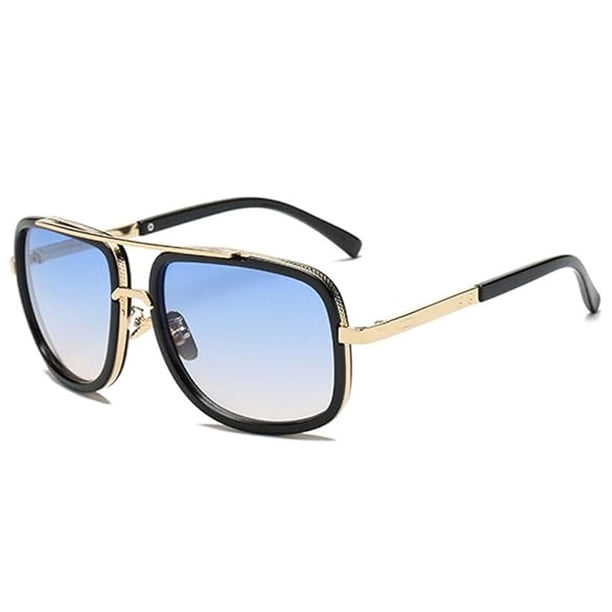 Gafas de sol de moda europeas y americanas con el mismo estilo, montura de metal, doble haz, personalidad, montura grande, gafas de sol vintage