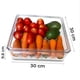 thumbnail image 2 of Contenedor transparente con tapa para nevera organizador para refrigerador o cocina 1 pieza con rejilla de desagüe, 2 of 3