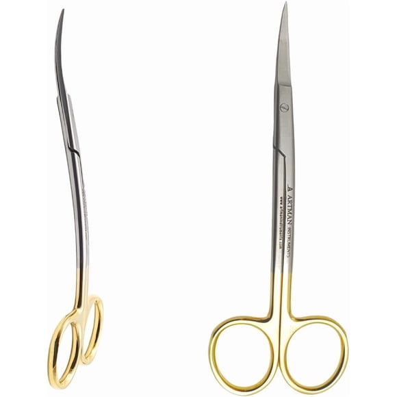 Tijeras Artman Instruments 14 cm chapadas en oro