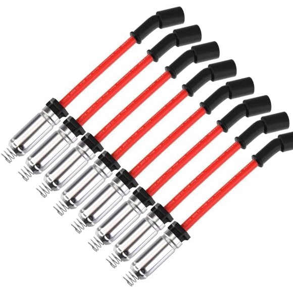 Juego de cables de bujía Cable Master 10,2 mm 8 piezas rojo