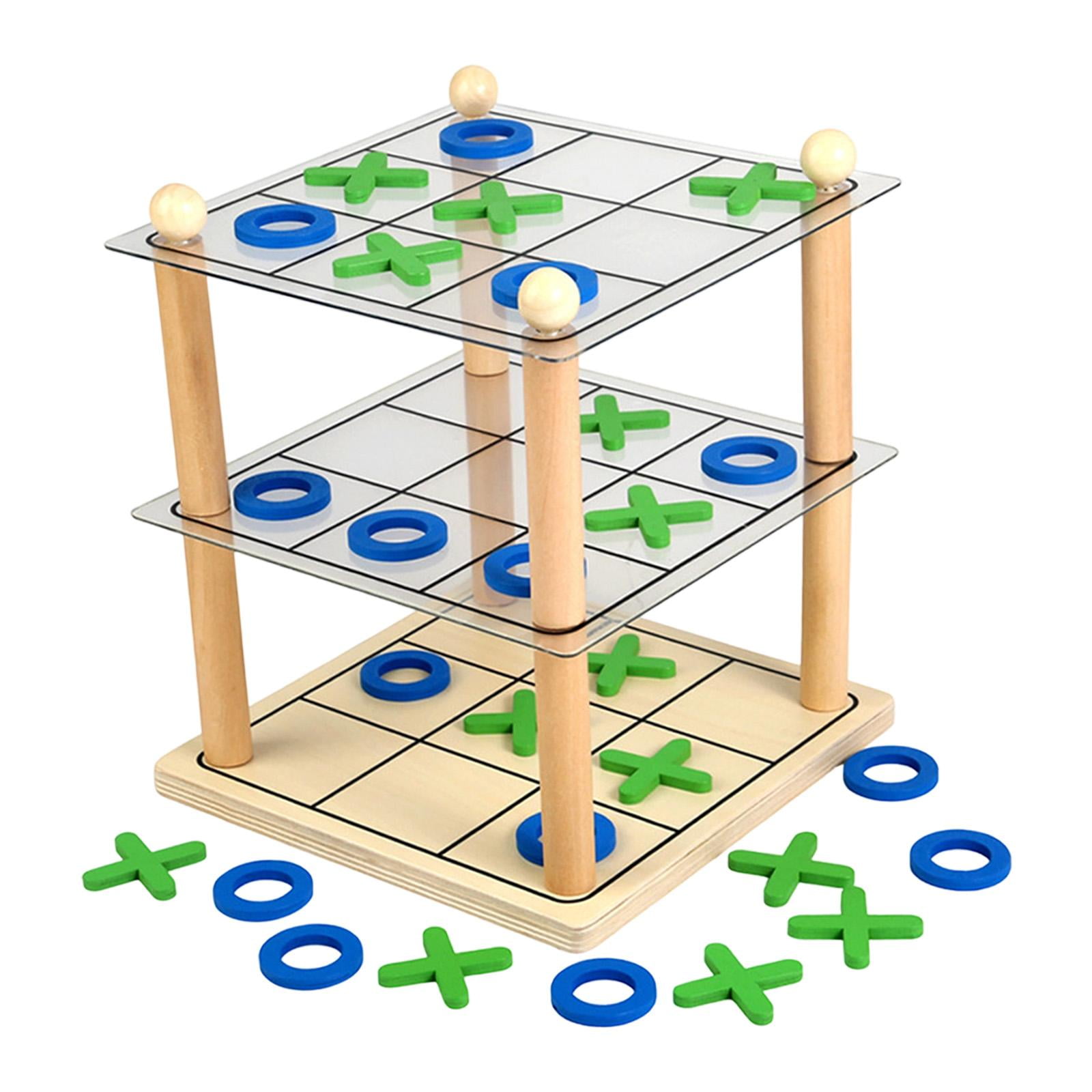 Bothyi - Juego De Tres En Raya Divertido De 3 Capas Para Entretenimiento En Interiores Y Exteriores, Noche Familiar