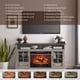 thumbnail image 3 of 55 inch TV Media Stand with Electric Fireplace KD Inserts Heater,Gray Wash Color, 3 of 3