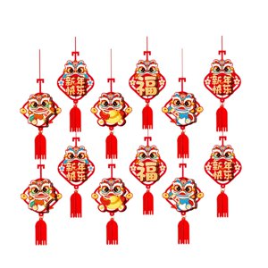 Bothyi - 12 Piezas De Decoraciones Colgantes De Año Nuevo Chino Para Fiesta Para Puerta, Dormitorio, Ventana, Estilo D